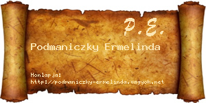 Podmaniczky Ermelinda névjegykártya